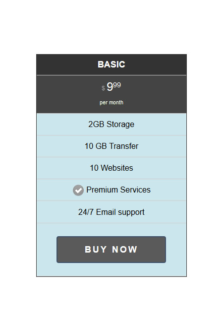 Responsive Pricing Tables #5